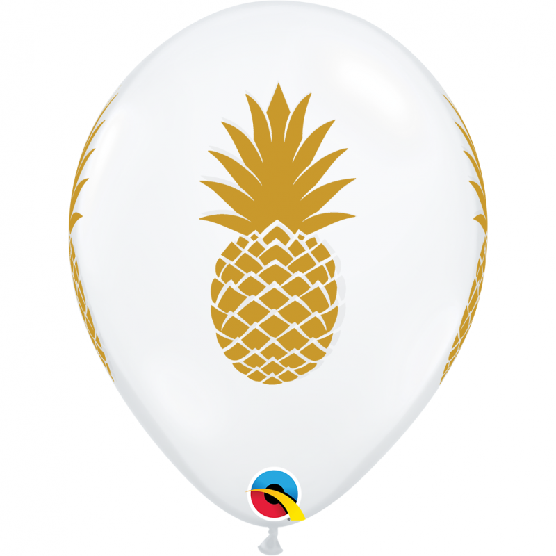 11'' Pineapple Transparent Round Latex Balloon