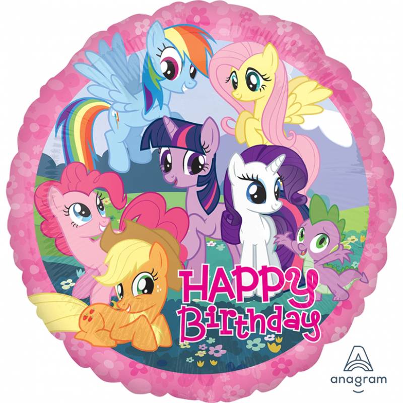 18" My Little Pony Happy Birthday Round Foil Balloon