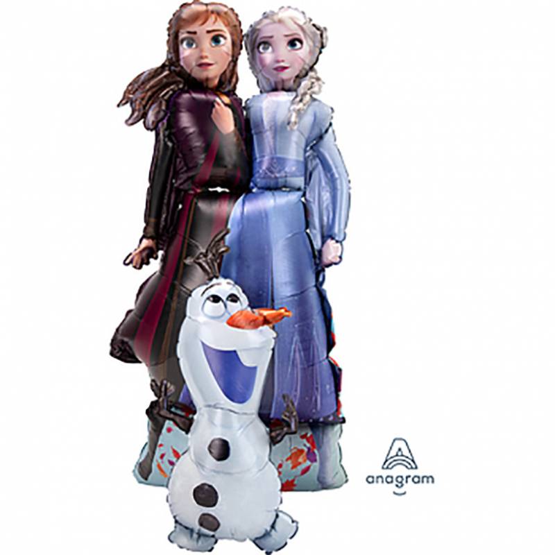 27" x 58" Disney Frozen 2 Elsa Anna and Olaf Airwalker Foil Balloon