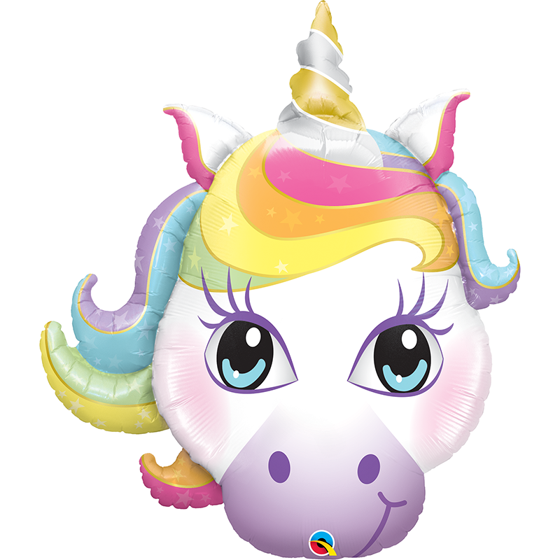 38'' Pretty Unicorn Head Shape Foil Balloon