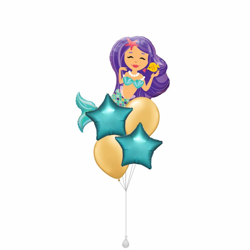 Enchanting Mermaid Shape Foil Balloon Bouquet