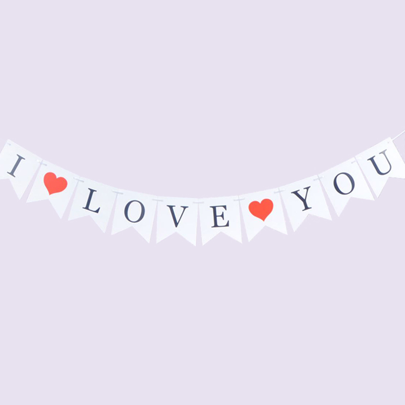 I Love You Hearts Bunting