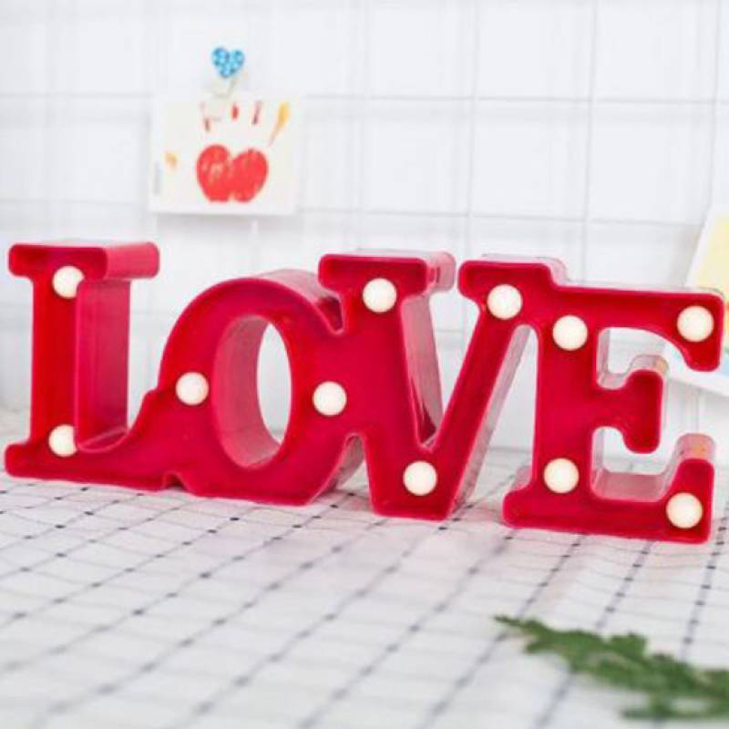 Love LED Red Marquee Script Light