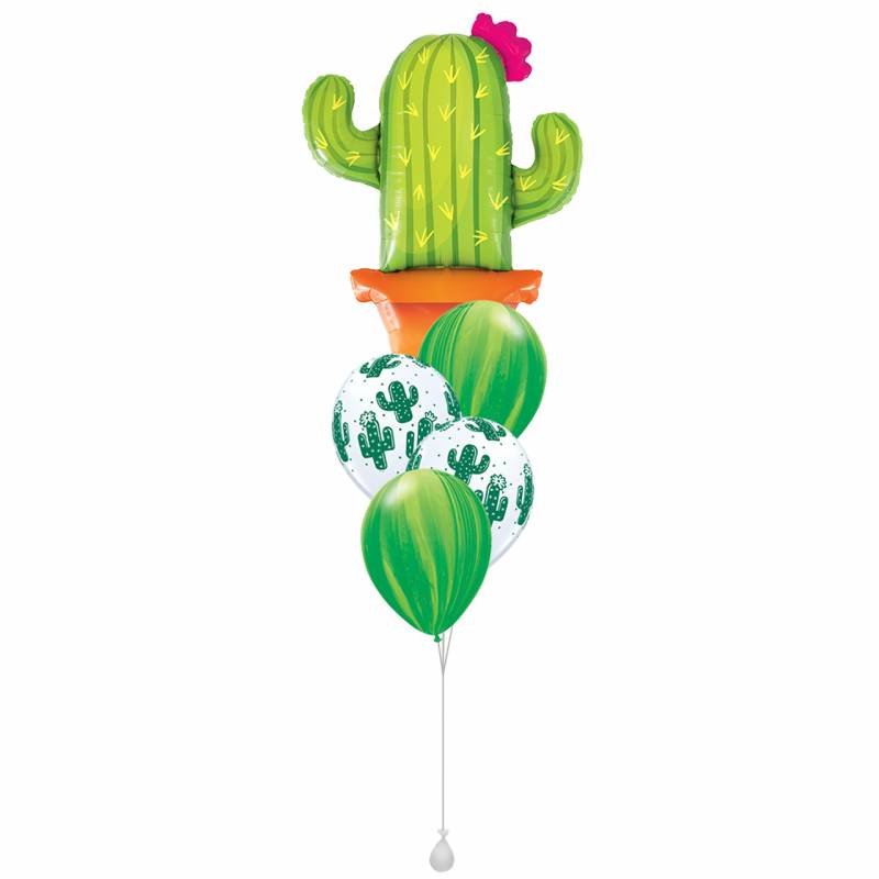 Potted Cactus Shape Foil Balloon Bouquet