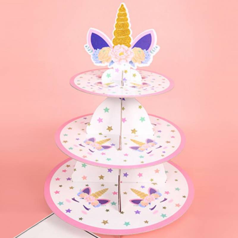 Starry Unicorn 3 Tier Cupcake Stand