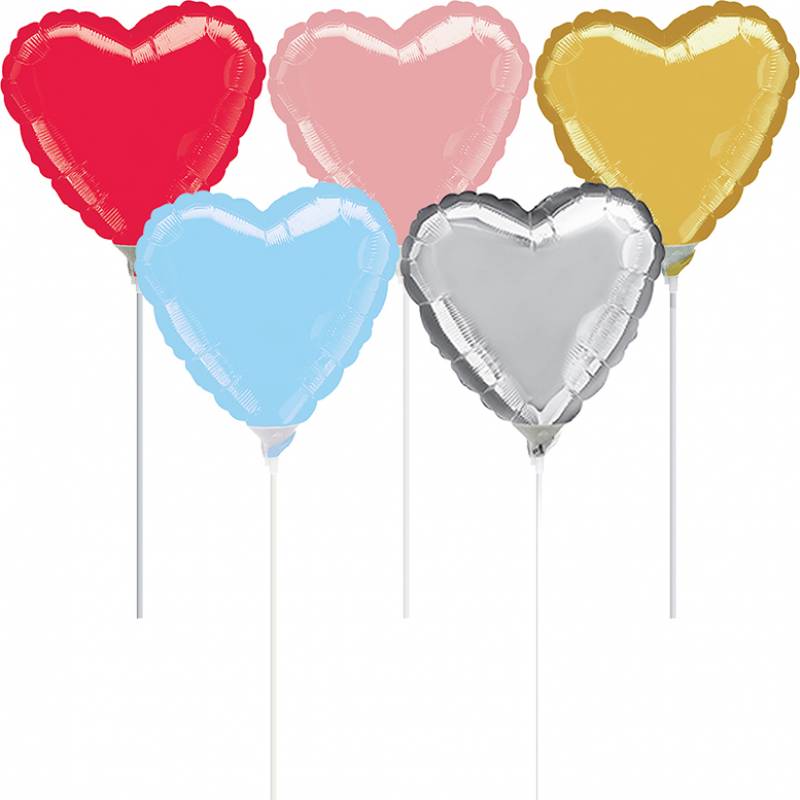 4" Heart Mini Shape Foil Balloon