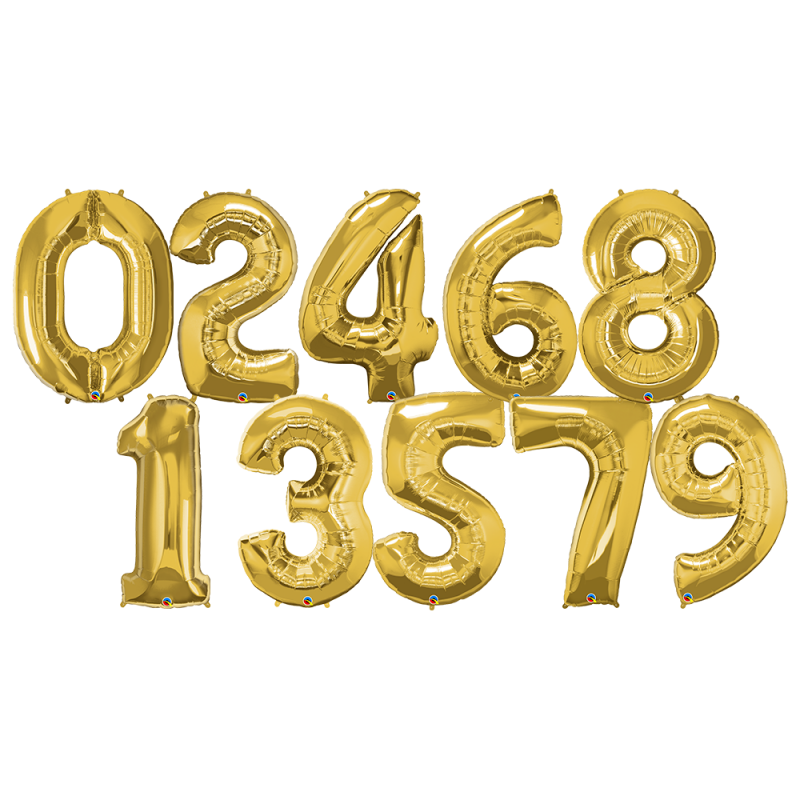 40" Metallic Gold Number Shape Foil Balloon