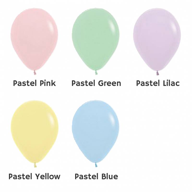 5" Sempertex Pastel Matte Colour Round Latex Balloon