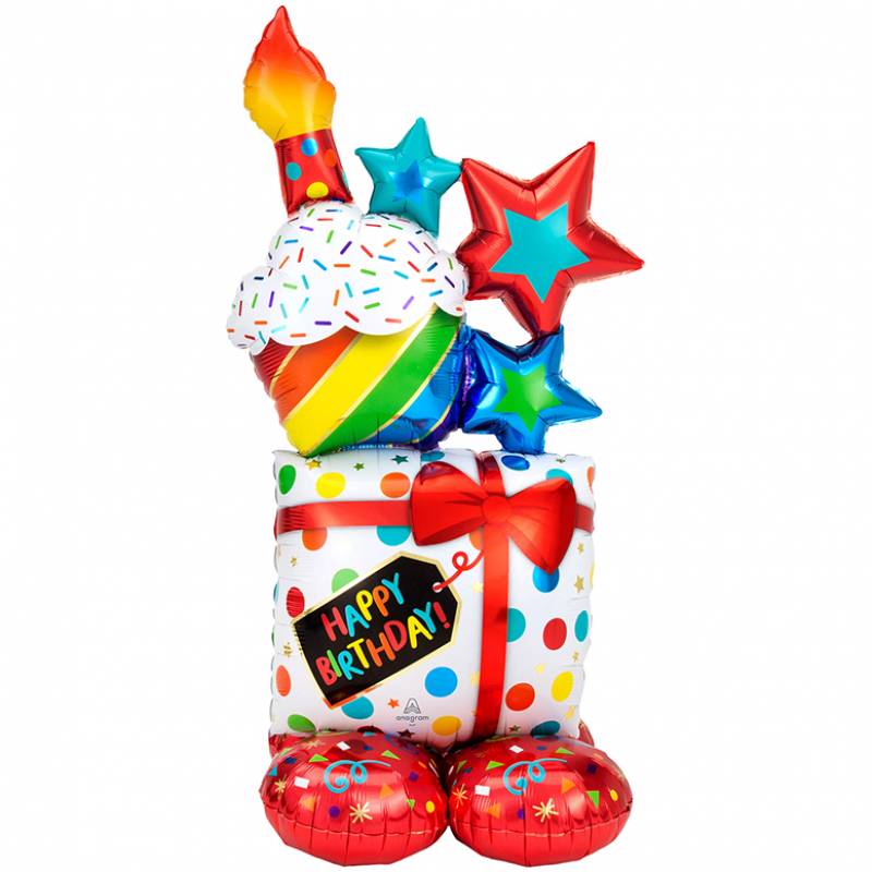 55" Birthday Gifts Stack AirLoonz Foil Balloon