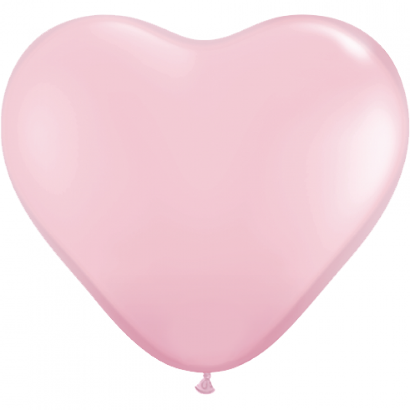 6'' Pearl Pink Heart Shape Latex Balloon